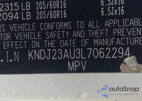 2020 Kia Soul Lx from USA, damaged, VIN KNDJ23AU3L7062294